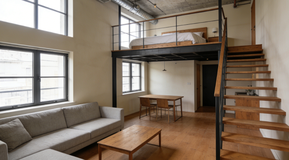 LOFT公寓设计:8大核心要点打造理想工业风空间|loft公寓|公寓设计|卧室|客厅|家具|工业风空间|楼板|户型|楼梯_新浪新闻