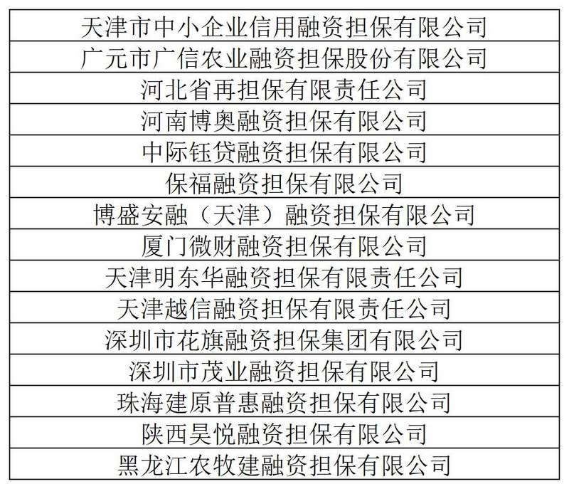 图/新网银行的担保增信类合作方名单（来源：新网银行官网）