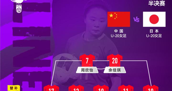 U20女足亚洲杯中国队0比2不敌日本队无缘决赛