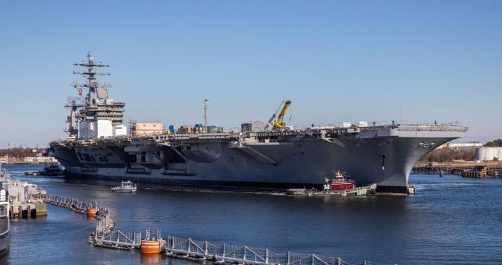 美国又一艘核动力航母着火，三名人员受伤