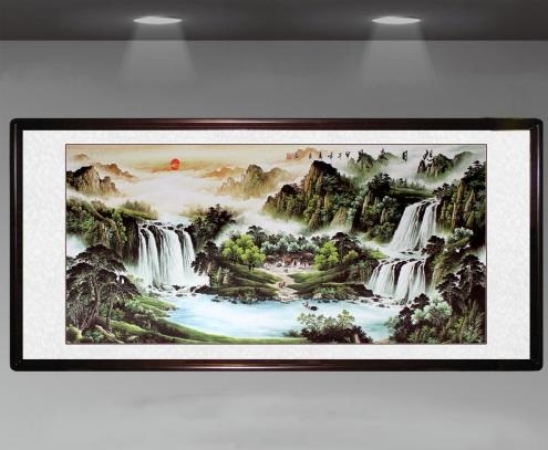 客厅挂什么画风水好 客厅挂画的讲究和禁忌|山水画|沙发|牡丹图|牡丹|小编_新浪新闻