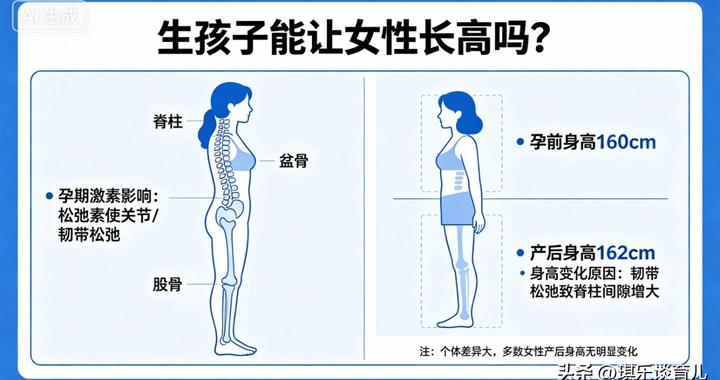 生孩子能让女性长高吗？