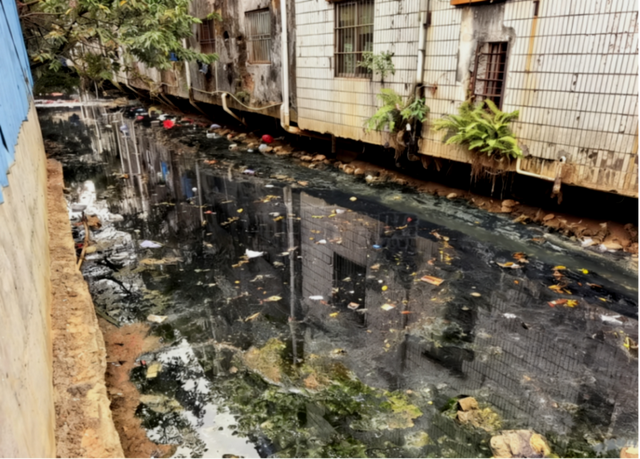 2026年1月28日，督察组暗查发现，广东省惠州市咸溪仔河部分河段黑臭明显。图片来源：生态环境部微信公众号