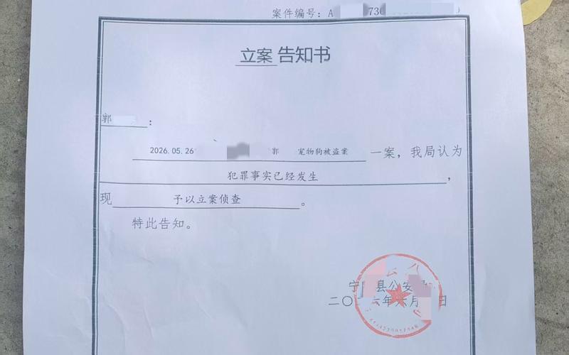 立案告知书