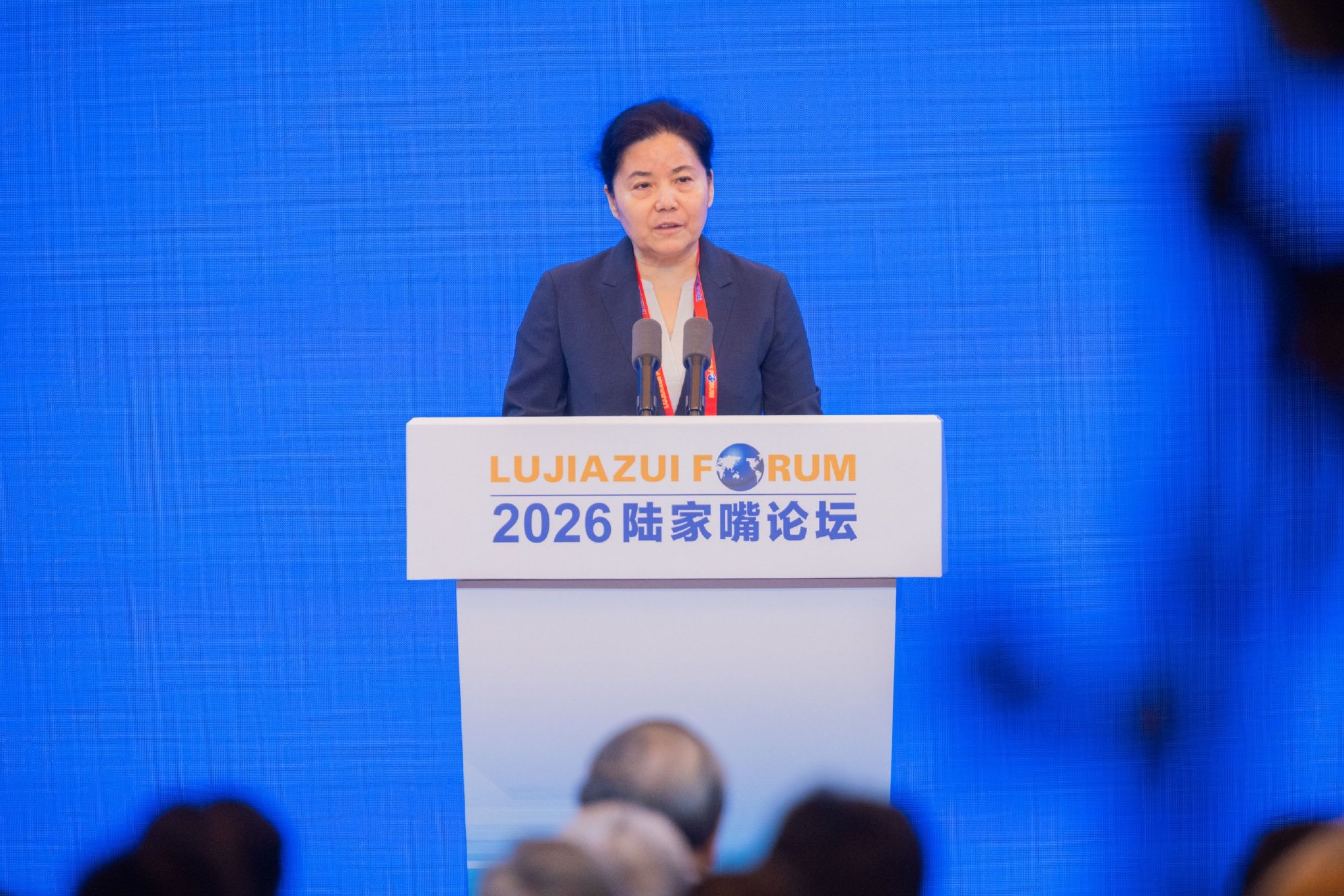 （国家金融监管总局局长丁向群 摄影记者 吴军/摄）