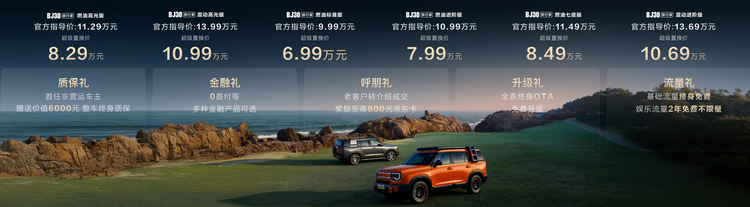 全系置换价6.99万起，BJ30旅行家高光版上市