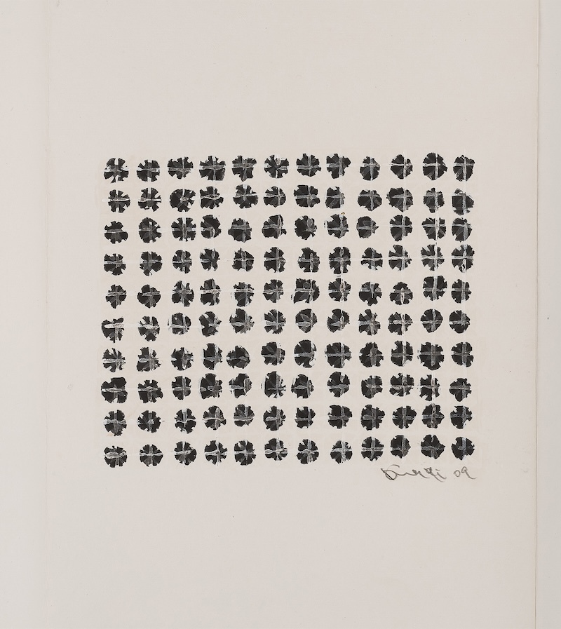 丁乙，《描写黑白印象》（局部），2009年