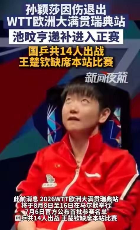 世界乒联公开发文，高调官宣孙颖莎重要决定，她再次跨出了这一步|孙颖莎|世界乒联|WTT|大满贯|北京_新浪新闻