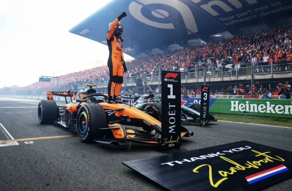 F1最新积分榜：拉塞尔上到第二 诺里斯夺冠逆袭积分榜