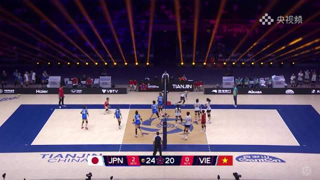日本女排3:0完胜越南队，赢得亚锦赛小组赛胜利