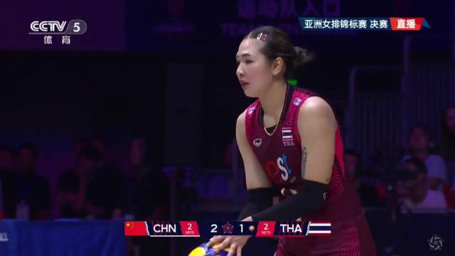 女排亚锦赛决赛决胜局，查楚昂拦网碰杆中国未挑战