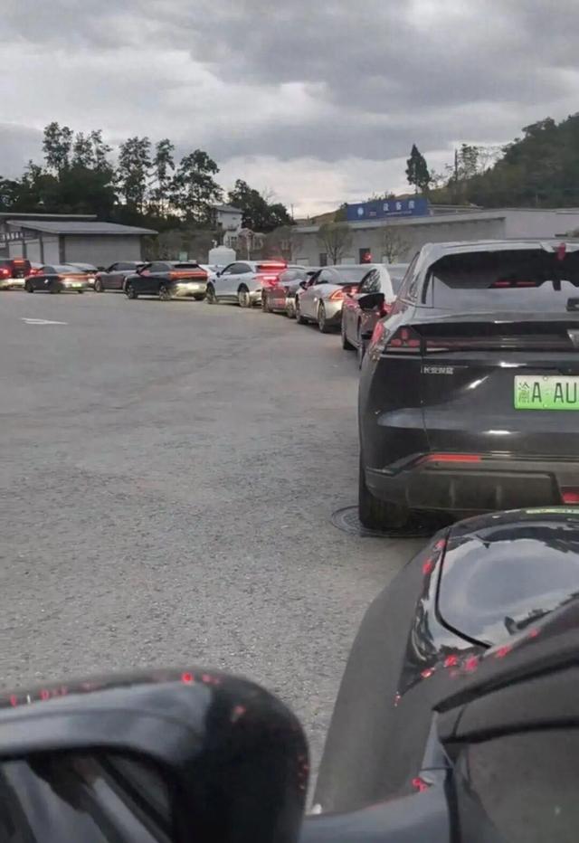 高速路服务区排队状态 图源：视频截图