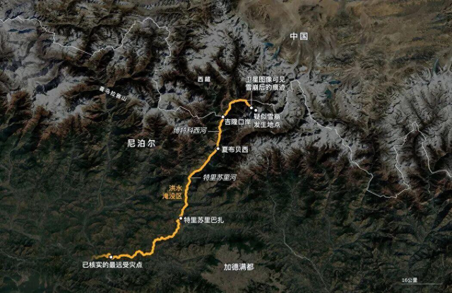 下图为口岸灾害前后对比图：