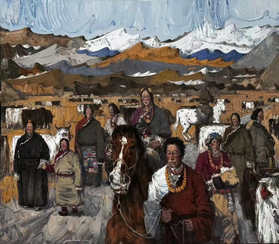 杨剑波 《牧场》 200x230cm 布面油画