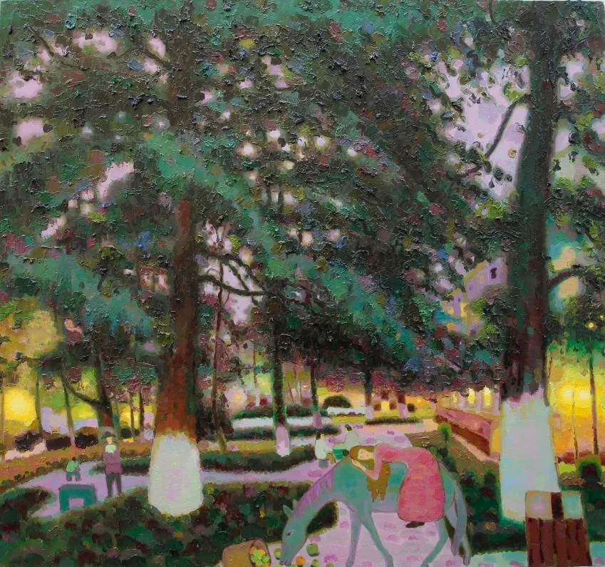 管赛梅 《沉睡的声音》 120x130cm 布面油画