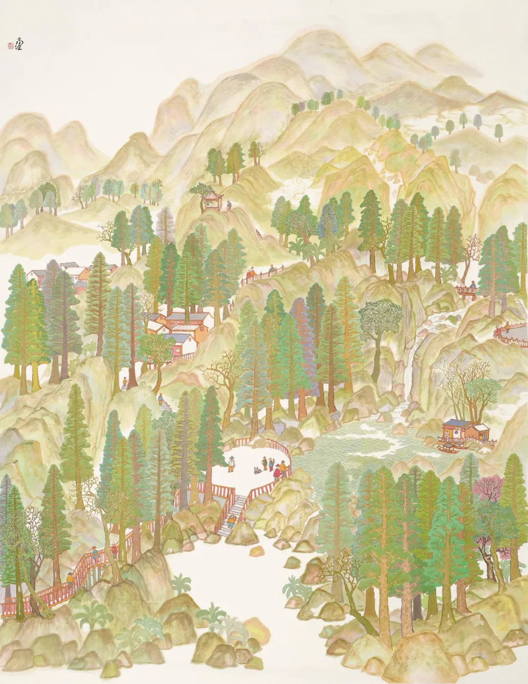 高波 《秋山无限》 190x150cm 纸本设色