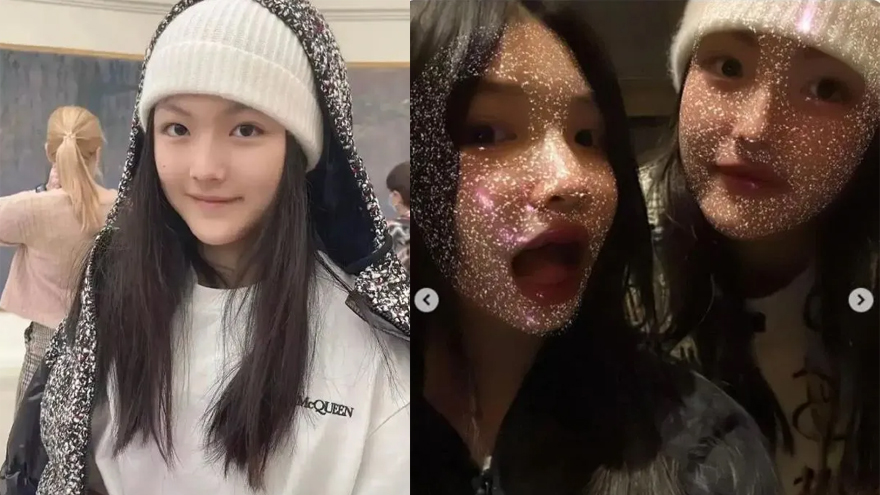 王诗龄低调晒国外生活 背影高挑与闺蜜自拍俏皮可爱