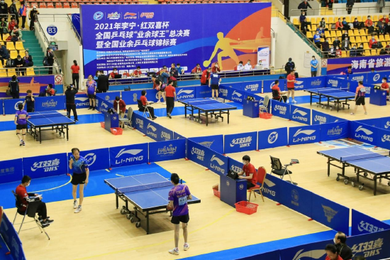2022年1月，全国乒乓球“业余球王”总决赛暨全国业余乒乓球锦标赛在海口体育馆举办。