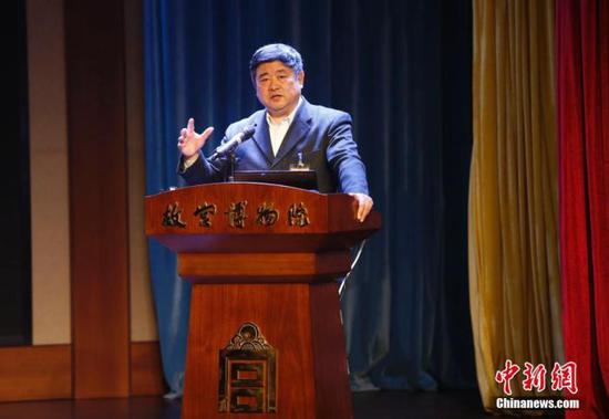 “故宫讲坛”第一百讲在北京故宫博物院举办，单霁翔作《故宫博物院的表情》主题讲座。