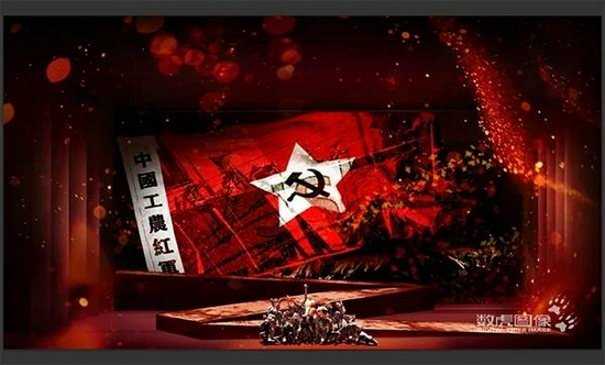 《牦牛革命》,几乎每个重要场景都有多媒体技术参与,他们让这部红色