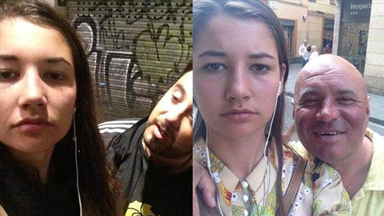 美女记者直播时遭球迷咸猪手 抄起话筒转身就打