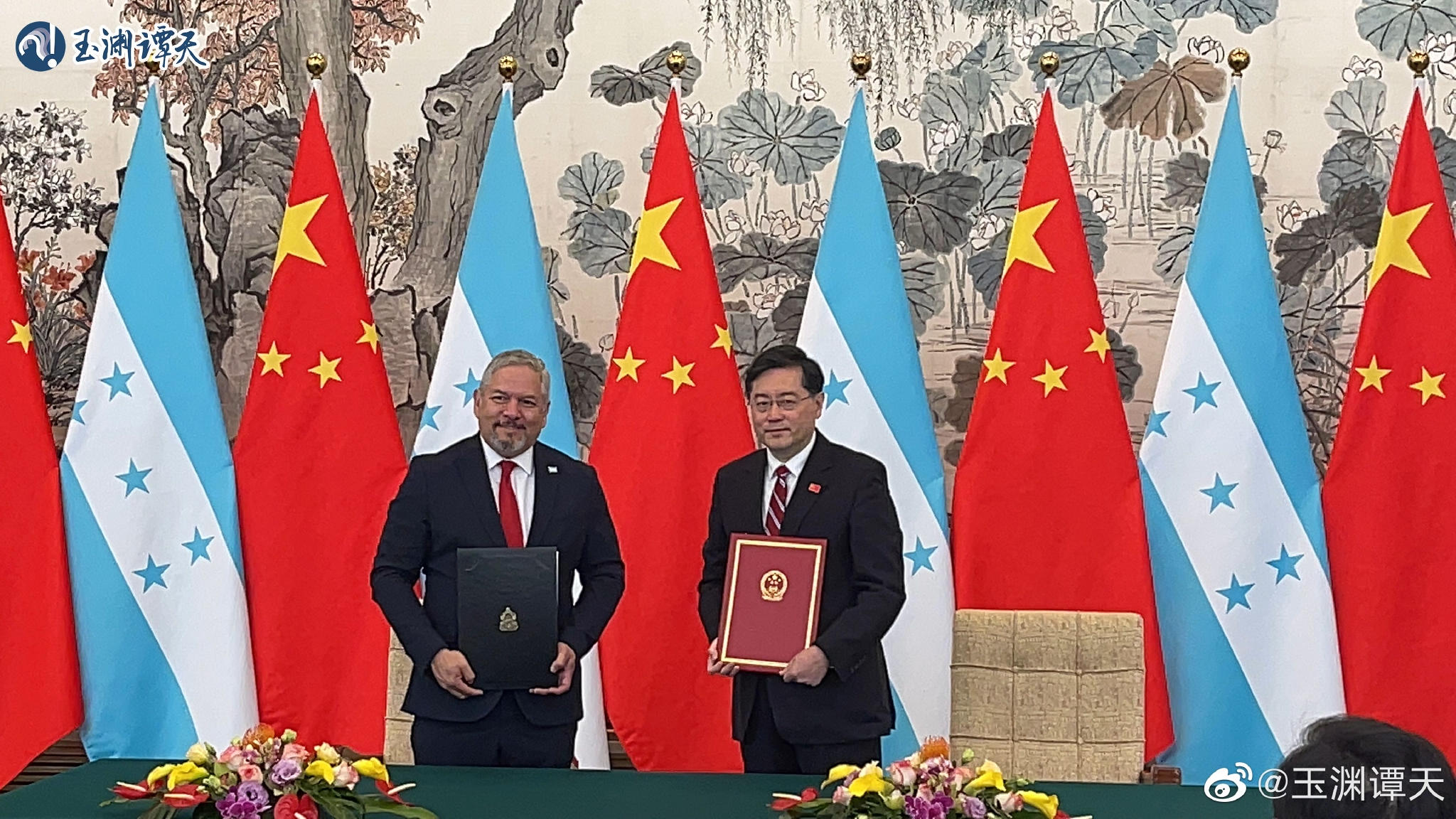 中国和洪都拉斯建交现场画面_手机新浪网