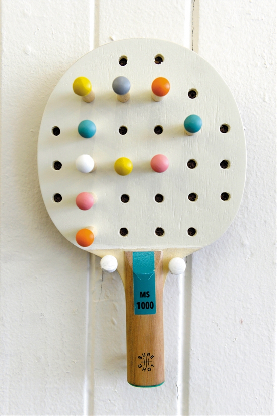 乒乓球拍上作画