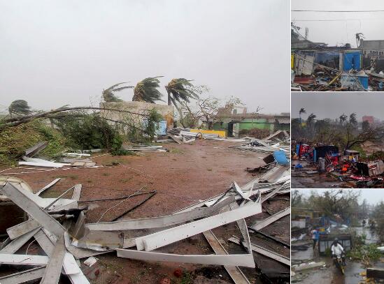 20年来最强热带气旋横扫印度，已致7人死亡。（图源：推特）