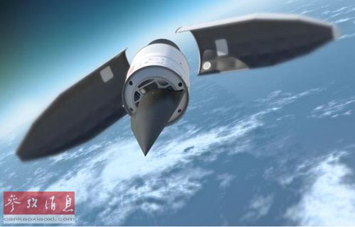 美国国防部研发的高超音速飞行器HTV-2构想图。