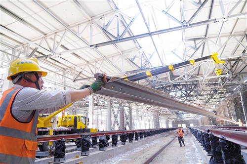 京张高铁北京北动车所检查库工程主体完工