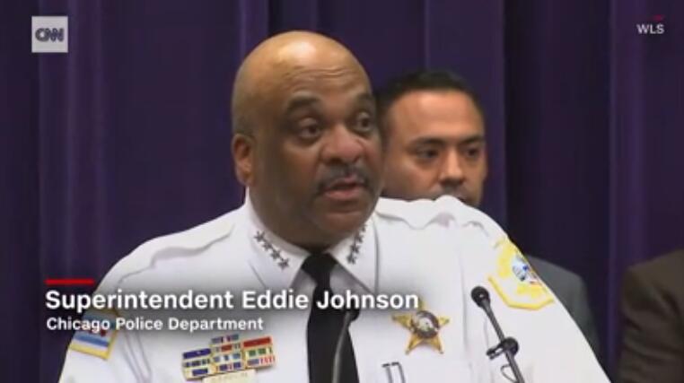 警长埃迪·约翰逊接受CNN采访视频截图