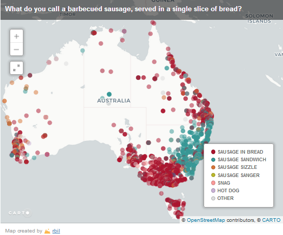  地图显示香肠供应点 图源：英国《卫报》