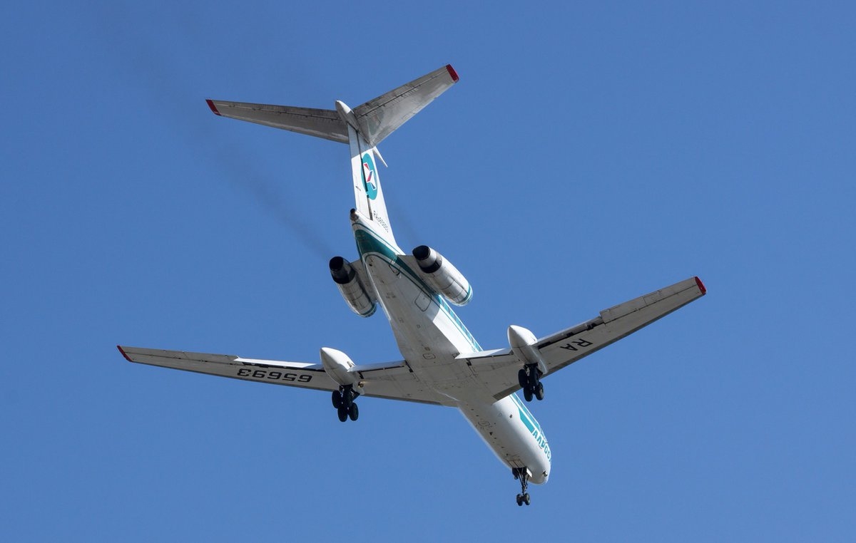 前苏联传奇客机图134完成最后飞行