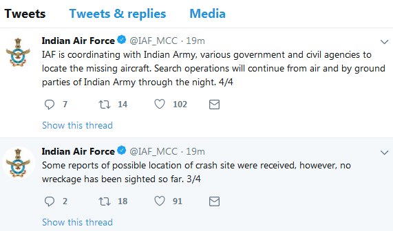 印度空军（Indian Air Force）官方推特