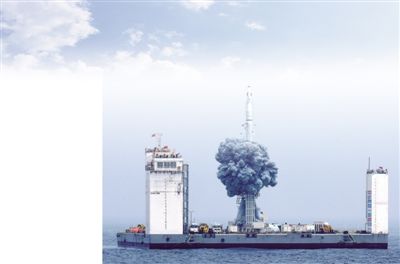 长征十一号海射运载火箭在我国黄海海域成功发射。 邓烨晨摄(人民视觉)