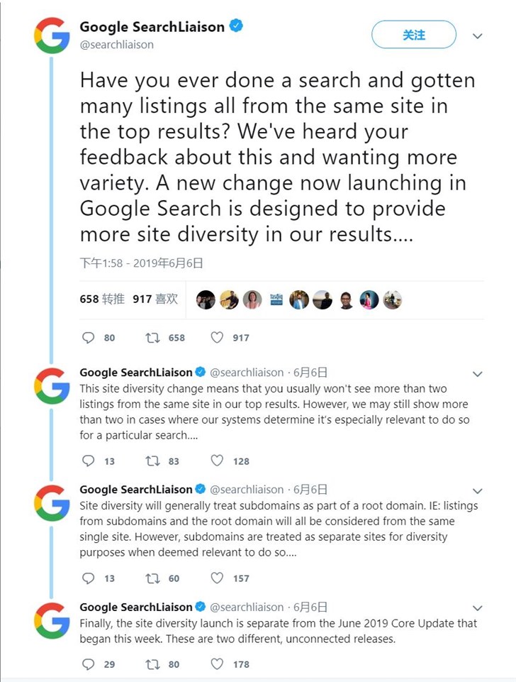 Google搜索正改动 排名靠前网站不再重复出现