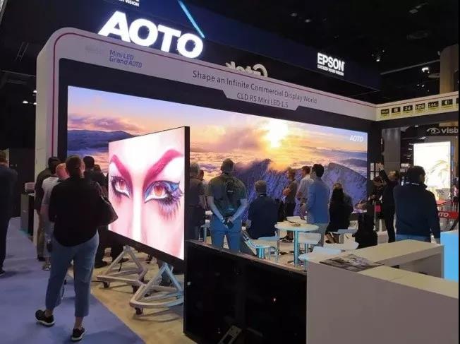 行业最小间距miniled显示屏亮相美国展会