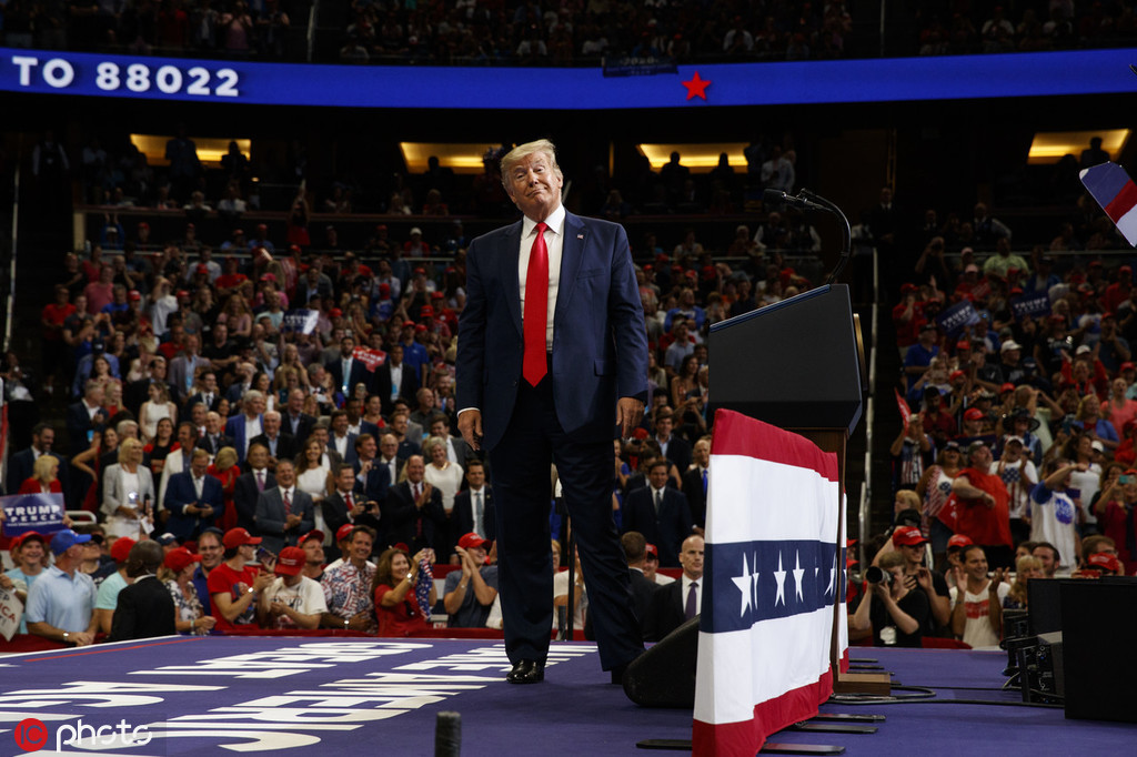 特朗普在佛罗里达奥兰多参加集会,正式宣布参加2020总统大选