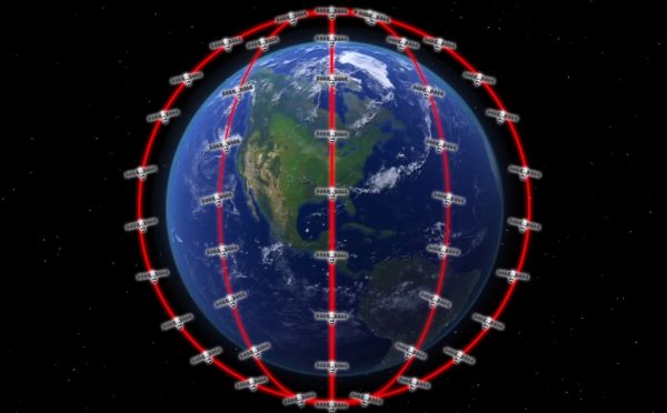 资料图片：“太空探索技术”公司提出的“星链”星座示意图，将由大批卫星组成。（图片来源于网络）