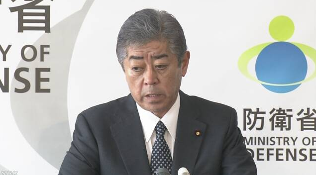 岩屋毅在记者会上（NHK电视台）