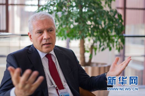 近日，参加2019巴库国际论坛北京高级别会议的塞尔维亚前总统博里斯 塔迪奇接受新华网专访。新华网 王钟毅 摄