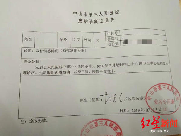 医院的诊断证明李治说,案发前两天的端午节,陈晓也曾用刀割自己的手腕