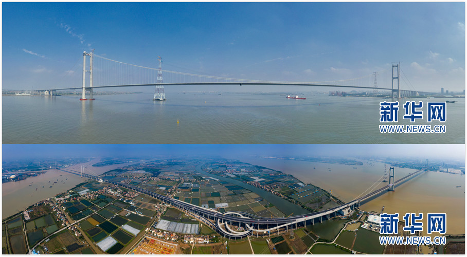 （南沙大桥，原名虎门二桥，图片来源：新华社。）