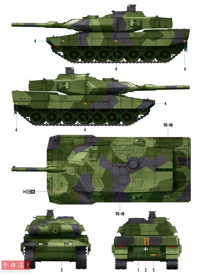 strv 122实为德制豹2a5坦克(配备一门莱茵金属44倍径120毫米短身管