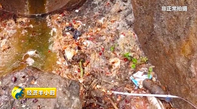 被亂扔垃圾的水溝