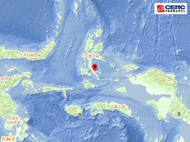 印度尼西亚哈马黑拉岛发生71级地震