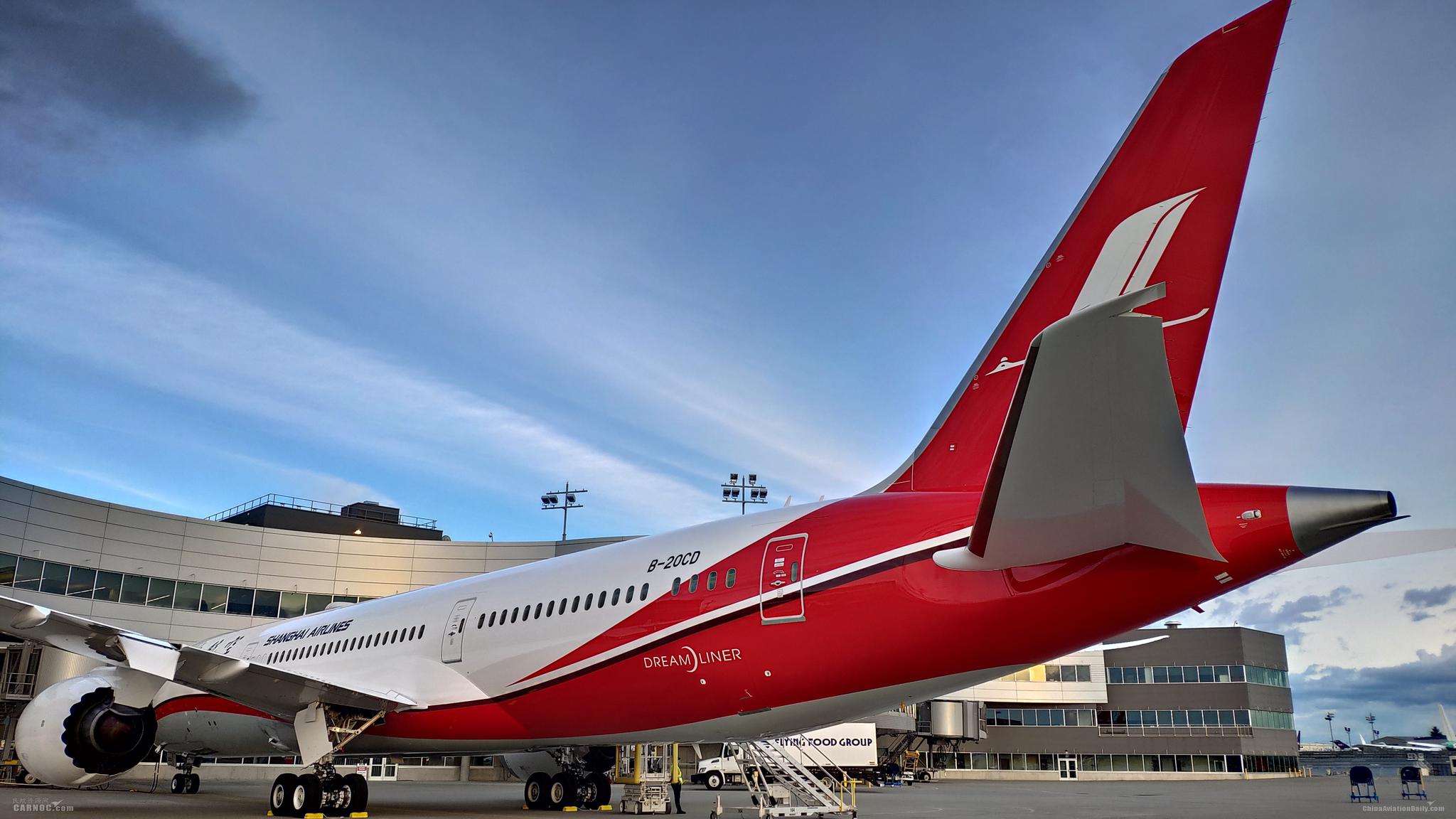 上航引进第六架波音787新机机队规模达104架