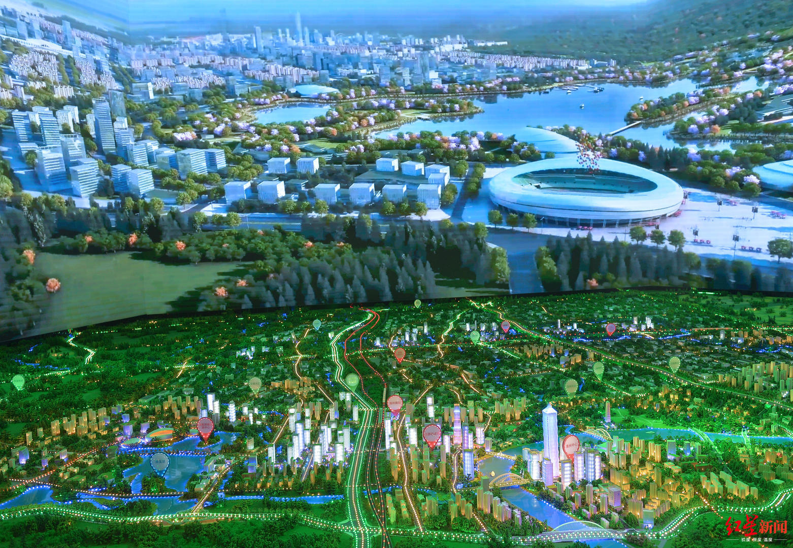 空港新城,淮州新城,简州新城,并提升简阳城区,建设龙泉山城市森林公园