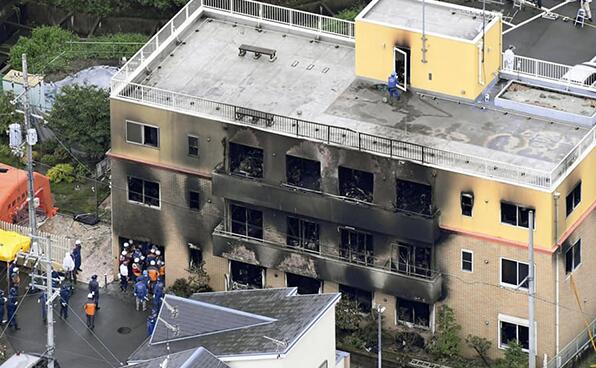 警方进入现场取证（7月19日，京都）