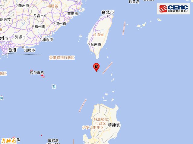 台湾屏东县海域发生47级地震